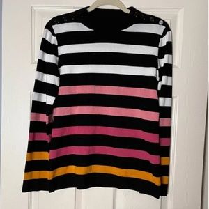 KARL LAGERFELD| MULTI COLOR STRIPE SWEATER